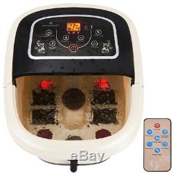 Foot Spa Bath Massager All-In-One Remote Control Temp Time Set with4 Heat Rollers