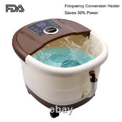 Foot Spa Bath Massager Automatic Massage Rollers Heat Temperature with Wheels