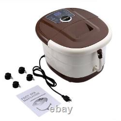 Foot Spa Bath Massager Automatic Massage Rollers Heat Temperature with Wheels