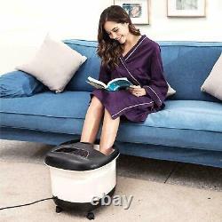 Foot Spa Bath Massager Automatic Massage Rollers Heating Soaker Bucket with Wheels
