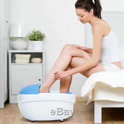 Foot Spa Bath Massager Bubble Vibration Red Light Rollers Handheld Home Cleaner