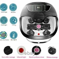 Foot Spa Bath Massager Bubble WithHeat LED Display Infrared Warm Relax Timer