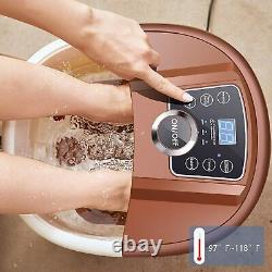 Foot Spa Bath Massager Bubble withHeat, LCD Display Infrared Pedicure Soothing A