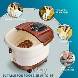 Foot Spa Bath Massager Bubble withHeat, LCD Display Infrared Pedicure Soothing A