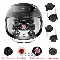 Foot Spa Bath Massager Bubble withHeat LED Display Infrared Relax Timer Tub Warm