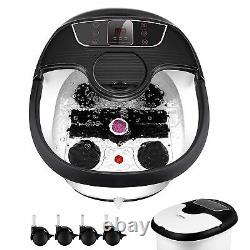 Foot Spa Bath Massager Bubble with Heat Infrared Relax Time/Temp LCD Display U. S