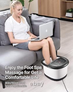 Foot Spa Bath Massager, Electric Foot Spa Soaker Tub with Motorized Massage Roll