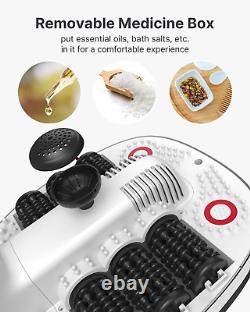 Foot Spa Bath Massager, Electric Foot Spa Soaker Tub with Motorized Massage Roll