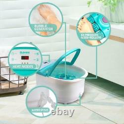 Foot Spa Bath Massager Foot Soaking Tub with Heat 6 x Pressure Node Rollers Bubble