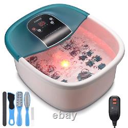 Foot Spa Bath Massager, GFCI Plug Foot Bath with Foot Kit for Pedicure, Red Ligh