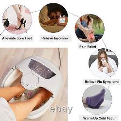 Foot Spa Bath Massager+Heat Bubbles Temp&Timer Adjustable Pedicure Foot Soak Tub