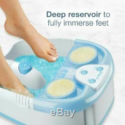 Foot Spa Bath Massager Heat Soaker with Waterfall Vibration Bubble Roller Relax