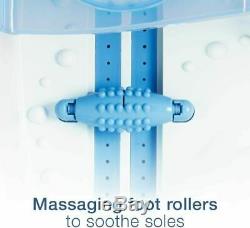 Foot Spa Bath Massager Heat Soaker with Waterfall Vibration Bubble Roller Relax
