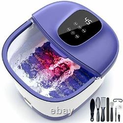 Foot Spa Bath Massager, Pedicure Foot Spa with Heat Bubble and Massage, Intellig