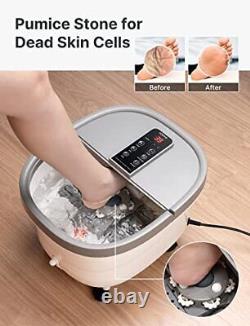 Foot Spa Bath Massager RENPHO GFCI Plug Motorized Foot Spa with Heat and Mass