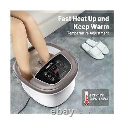 Foot Spa Bath Massager, RENPHO Motorized Foot Spa with Heat and Massage and Je