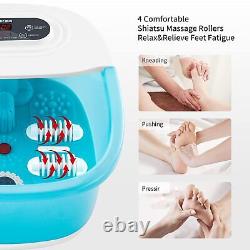 Foot Spa Bath Massager With Heat Bubbles Vibration And Red Light 4 Massage Rol