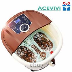 Foot Spa Bath Massager withHeat Bubbles Vibration Massage Rollers Temp Timer 2021