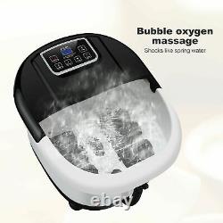 Foot Spa Bath Massager withHeat Bubbles Vibration Massage Rollers Temp Timer A++//