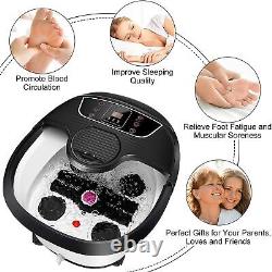 Foot Spa Bath Massager withHeat Bubbles Vibration Massage Rollers Temp&Timer GIFT