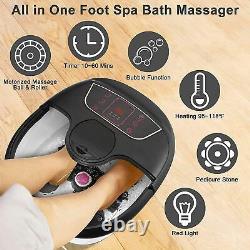 Foot Spa Bath Massager withHeat Foot Soak Tub Time&Temp Adjustable Digital Display
