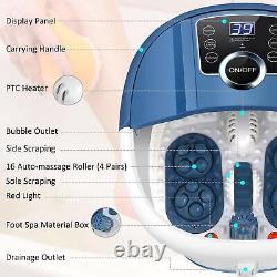 Foot Spa Bath Massager withHeating Bubble Jets Temp&Time Set Foot Soaker Tub 25