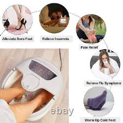 Foot Spa Bath Massager withHeating Bubble Jets Temp&Time Set Foot Soaker Tub 26