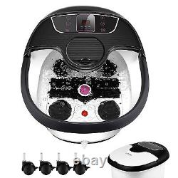 Foot Spa Bath Massager withHeating Bubble Jets`Temp&Time Set Foot Soaker Tub Relax