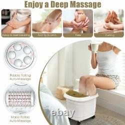 Foot Spa Bath Massager with 3 Angle Shower Brown