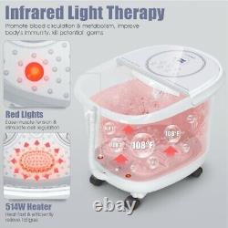 Foot Spa Bath Massager with 3 Angle Shower White