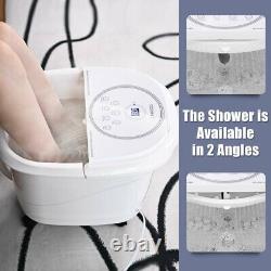 Foot Spa Bath Massager with 3 Angle Shower White