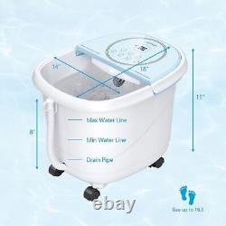 Foot Spa Bath Massager with 3-Angle Shower and Motorized Rollers-Blue Color