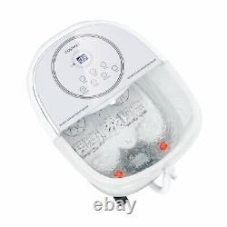 Foot Spa Bath Massager with 3-Angle Shower and Motorized Rollers-White Color
