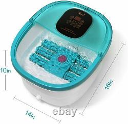 Foot Spa Bath Massager with 6 Automatic Masssage Rollers, Heat, Bubbles and Vibr
