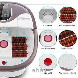 Foot Spa Bath Massager with 6 Motorized Rollers, Foot Bath Massager with Heat