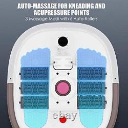 Foot Spa Bath Massager with 6 Motorized Rollers Foot Bath Massager with Heat