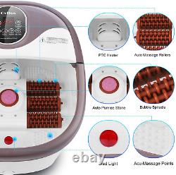 Foot Spa Bath Massager with 6 Motorized Rollers, Foot Bath Massager with Heat fo