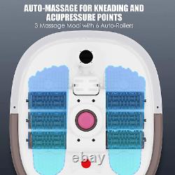 Foot Spa Bath Massager with 6 Motorized Rollers, Foot Bath Massager with Heat fo