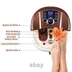 Foot Spa Bath Massager with Heat, 16 Pedicure Spa Motorized Shiatsu Roller