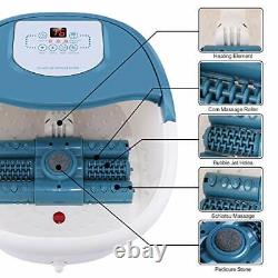 Foot Spa Bath Massager with Heat, 6 Motorized Massage Rollers, Bubbles, Vibration