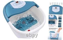 Foot Spa Bath Massager with Heat, 6 Motorized Massage Rollers, Bubbles, Vibration