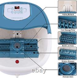 Foot Spa Bath Massager with Heat, 6 Motorized Massage Rollers, Bubbles, Vibration a