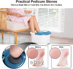Foot Spa Bath Massager with Heat, 6 Motorized Massage Rollers, Bubbles, Vibration a