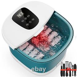 Foot Spa Bath Massager with Heat, Ag+ Bubbles & Red Light to Relieve Foot Odor