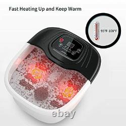 Foot Spa Bath Massager with Heat, Bubble and Vibration, Digital Temperature