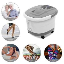Foot Spa Bath Massager with Heat Bubbles Automatic Roller Stress Relief Feet Tub