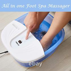 Foot Spa Bath Massager with Heat Bubbles, Shiatsu Massage Rollers, Adjustable Te