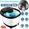 Foot Spa Bath Massager With Heat Bubbles Vibration Massage Rollers Temp Timer