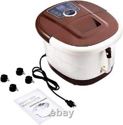 Foot Spa Bath Massager with Heat Bubbles Vibration Massage Rollers Temp Timer@@