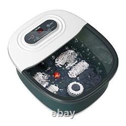 Foot Spa Bath Massager with Heat, Bubbles, Vibration and Red Light, 4 Black